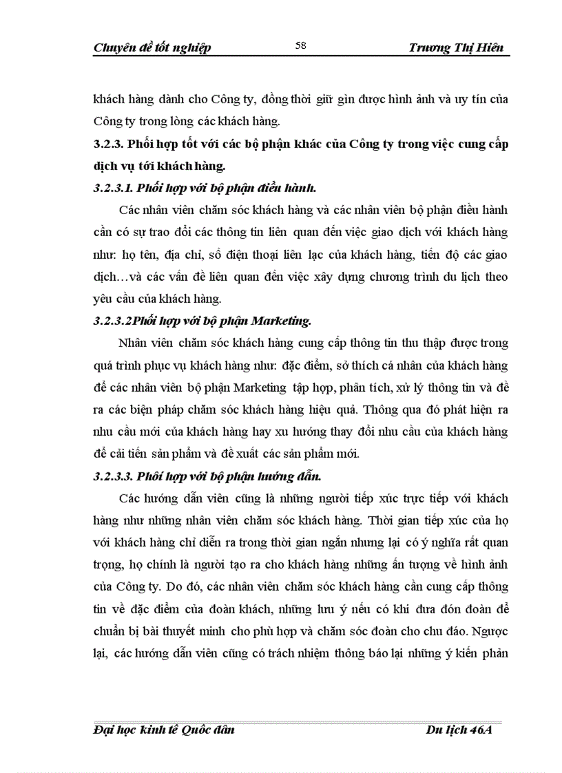 image for page Hoạt động chăm sóc khách hàng của Công ty du lịch quốc tế T C