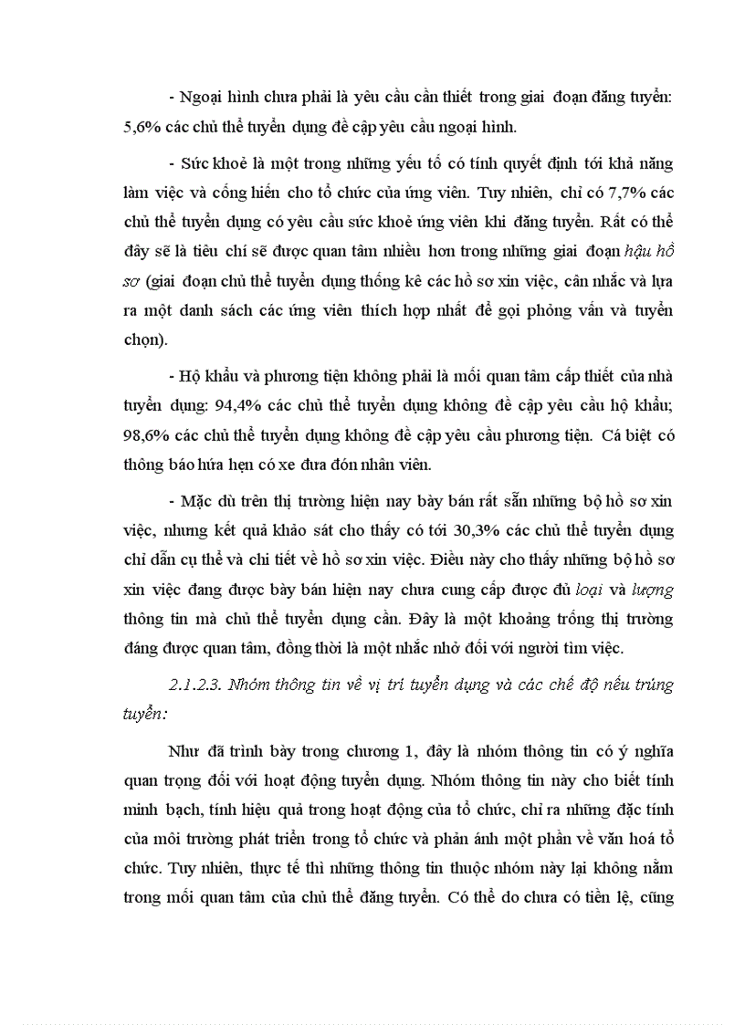 image for page Cấu trúc thông tin của Thông báo Tuyển dụng trên báo viết