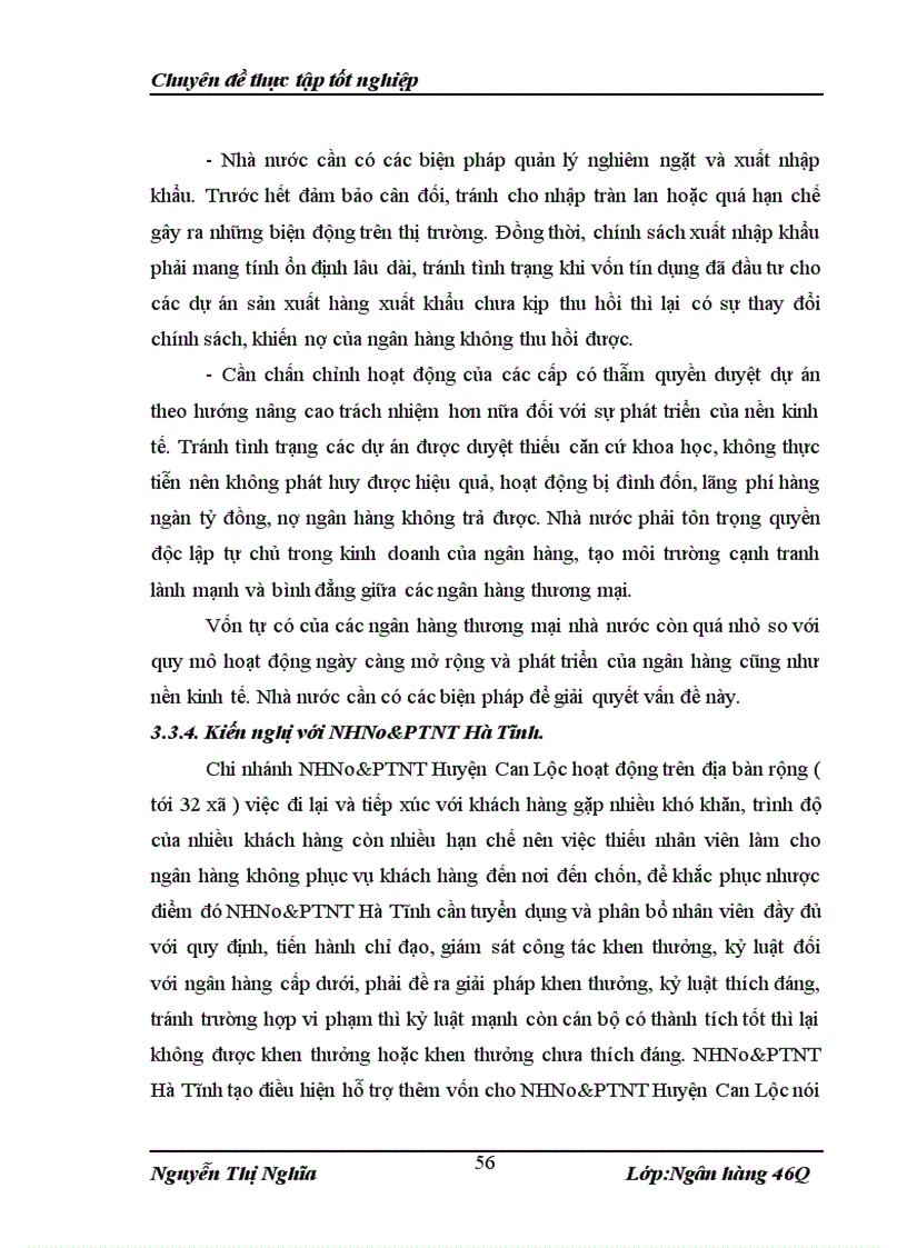 image for page Giải phát nâng cao chất lượng tín dụng trung và dài hạn tại NHNo PTNT Huyện Can Lộc