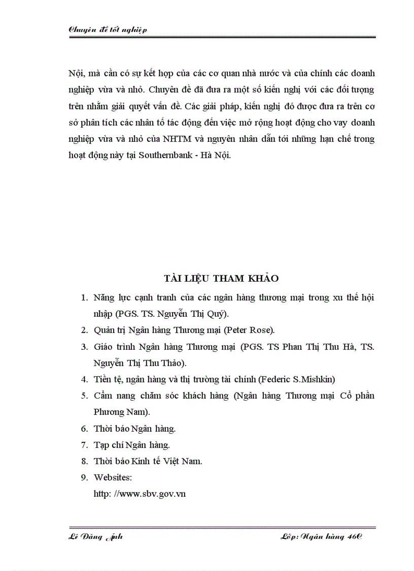 image for page Mở rộng hoạt động cho vay doanh nghiệp vừa và nhỏ của ngân hàng thương mại cổ phần Phương Nam chi nhánh Hà Nội