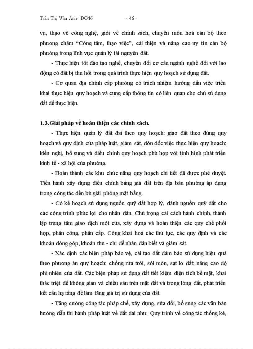 image for page Hoàn thiện công tác quy hoạch sử dụng đất chi tiết đến năm 2010 và định hướng sử dụng đất đến năm 2020 của phường Hưng Bình thành phố Vinh