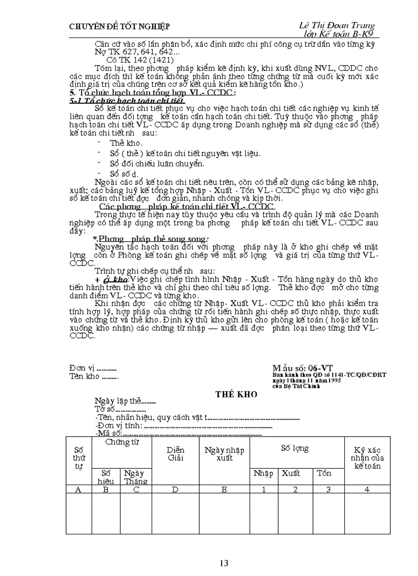 image for page Tổ chức hạch toán nguyên vật liệu công cụ dụng cụ trong các doanh nghiệp