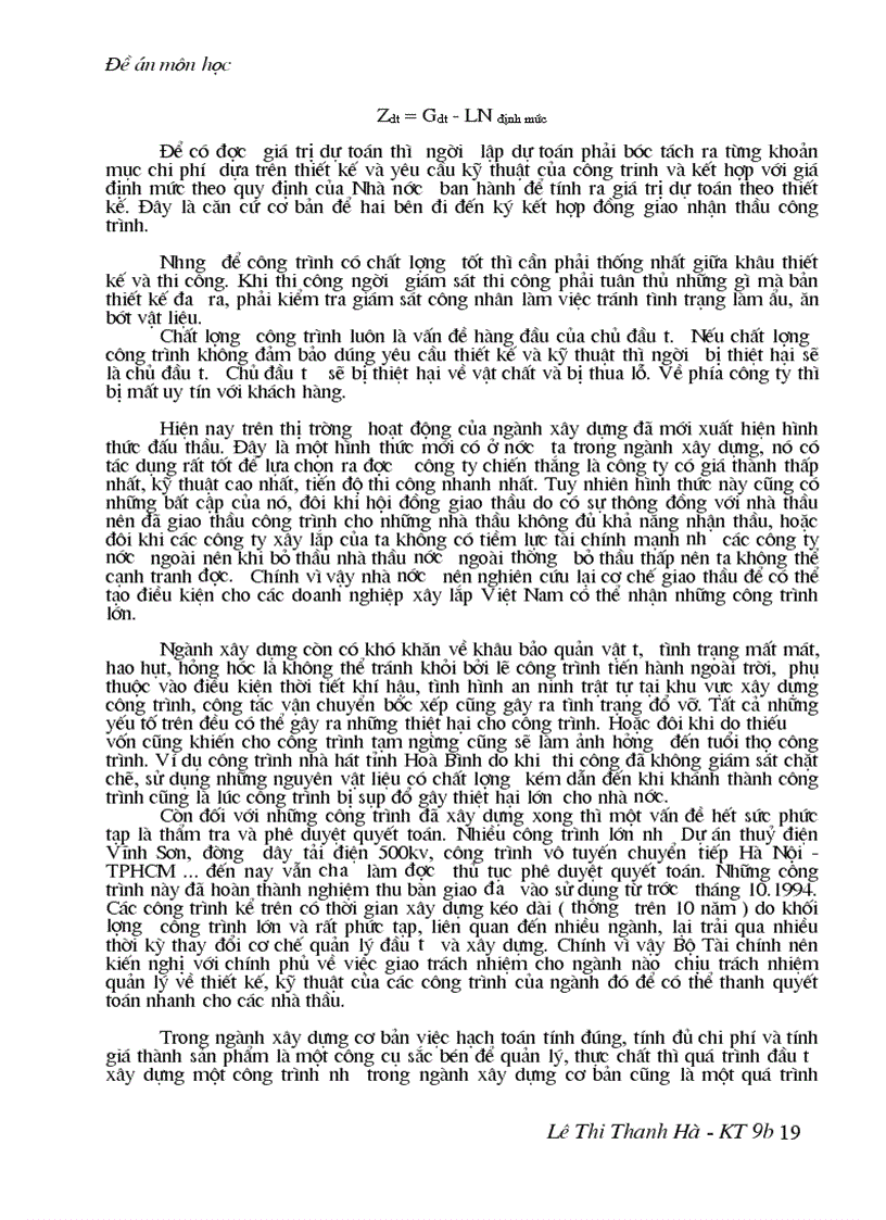 image for page Hạch toán chi phí sản xuất và tính giá thành sản phẩm xây lắp xây dựng cơ bản