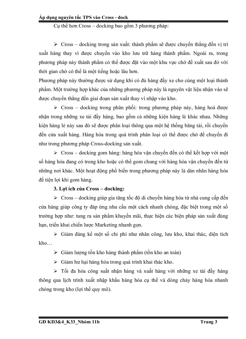 image for page Áp dụng nguyên tắc TPS vào Cross dock