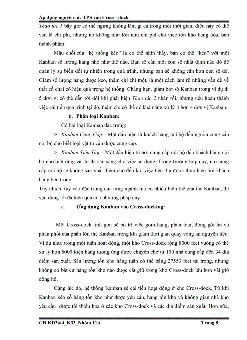 image for page Áp dụng nguyên tắc TPS vào Cross dock