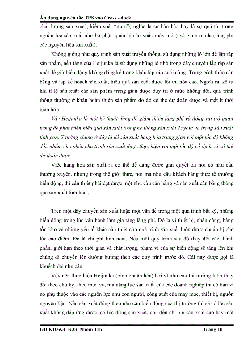 image for page Áp dụng nguyên tắc TPS vào Cross dock
