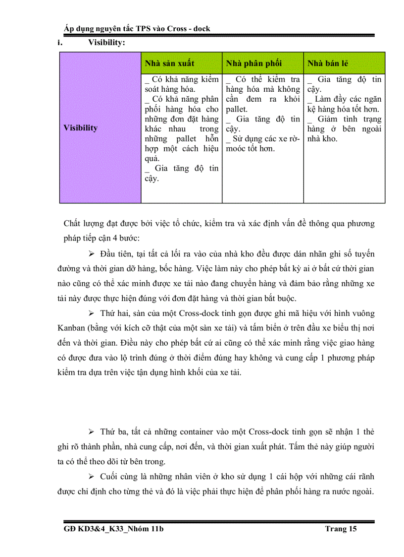 image for page Áp dụng nguyên tắc TPS vào Cross dock
