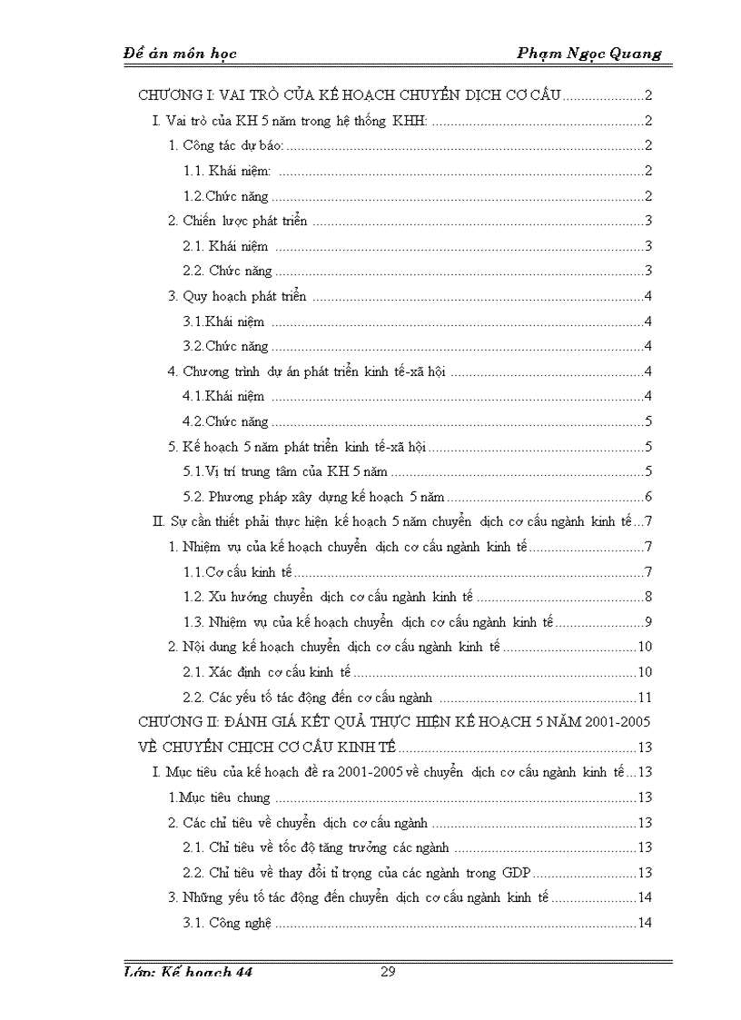 image for page Kế hoạch chuyển dịch cơ cấu ngành kinh tế thời kỳ 2006 2010