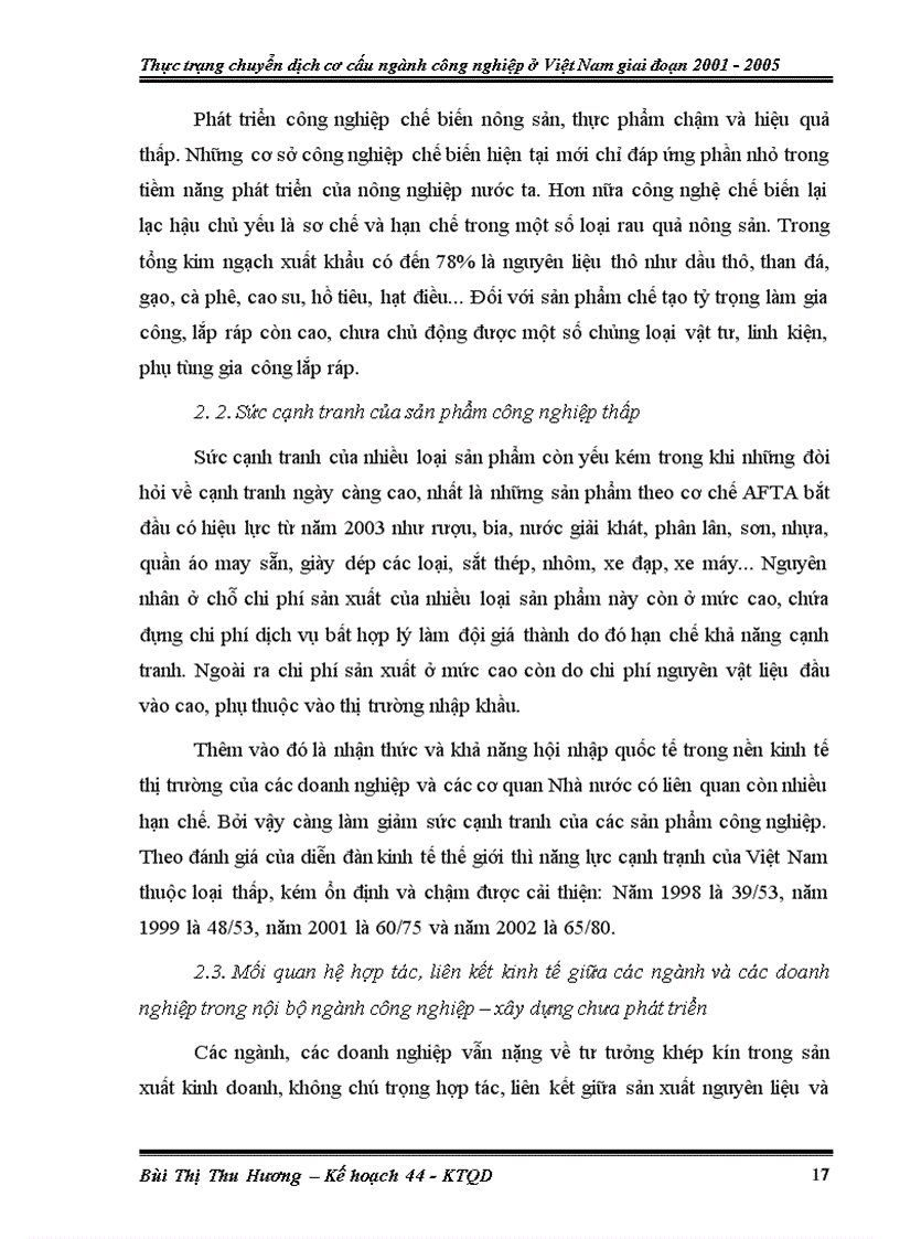 image for page Thực trạng chuyển dịch cơ cấu ngành công nghiệp ở Việt Nam giai đoạn 2001 2005