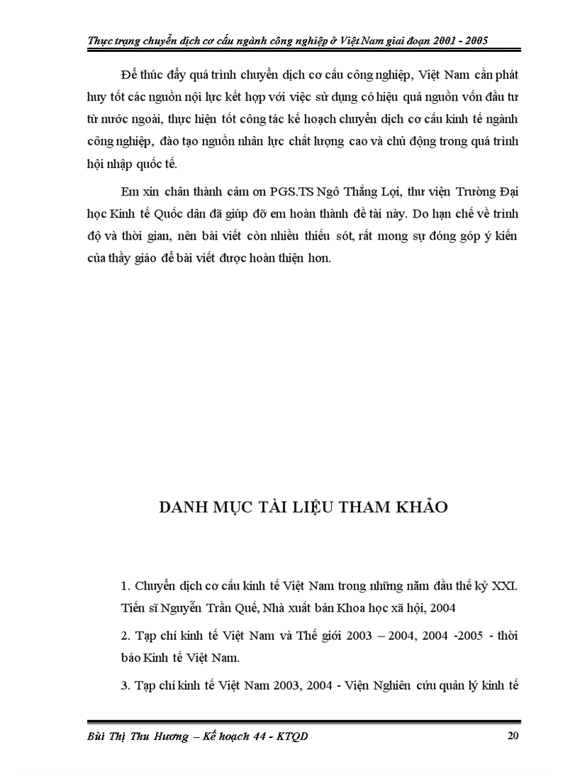 image for page Thực trạng chuyển dịch cơ cấu ngành công nghiệp ở Việt Nam giai đoạn 2001 2005