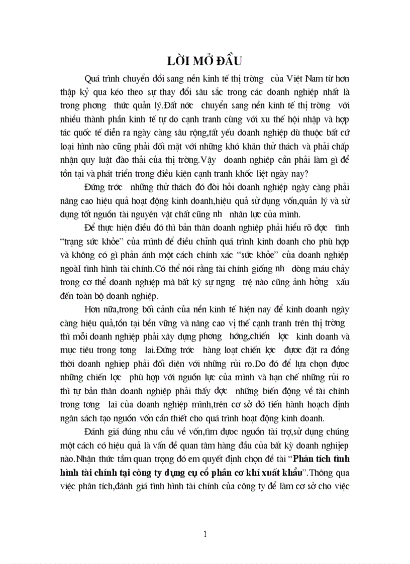 image for page Phân tích tình hình tài chính tại công ty dụng cụ cổ phần cơ khí xuất khẩu