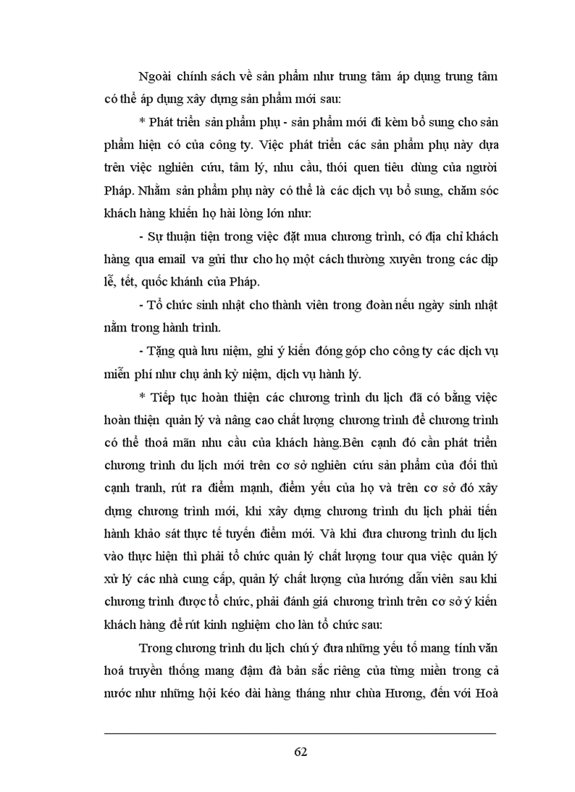 image for page Vận dụng Marketing hỗn hợp nhằm thu hút thị trường khách Pháp tại trung tâm du lịch quốc tế và du học Nam Đế