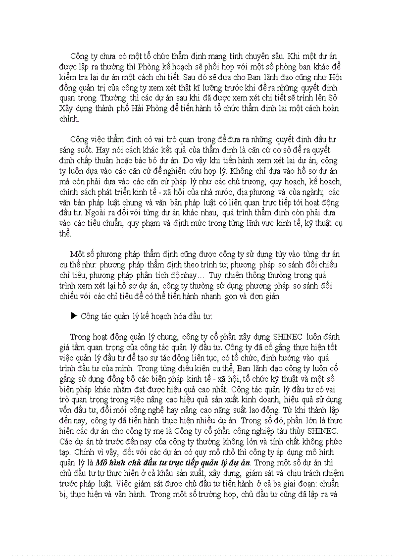 image for page Thực trạng và một số giải pháp hoàn thiện công tác quản lý dự án tại công ty cổ phần xây dựng SHINEC