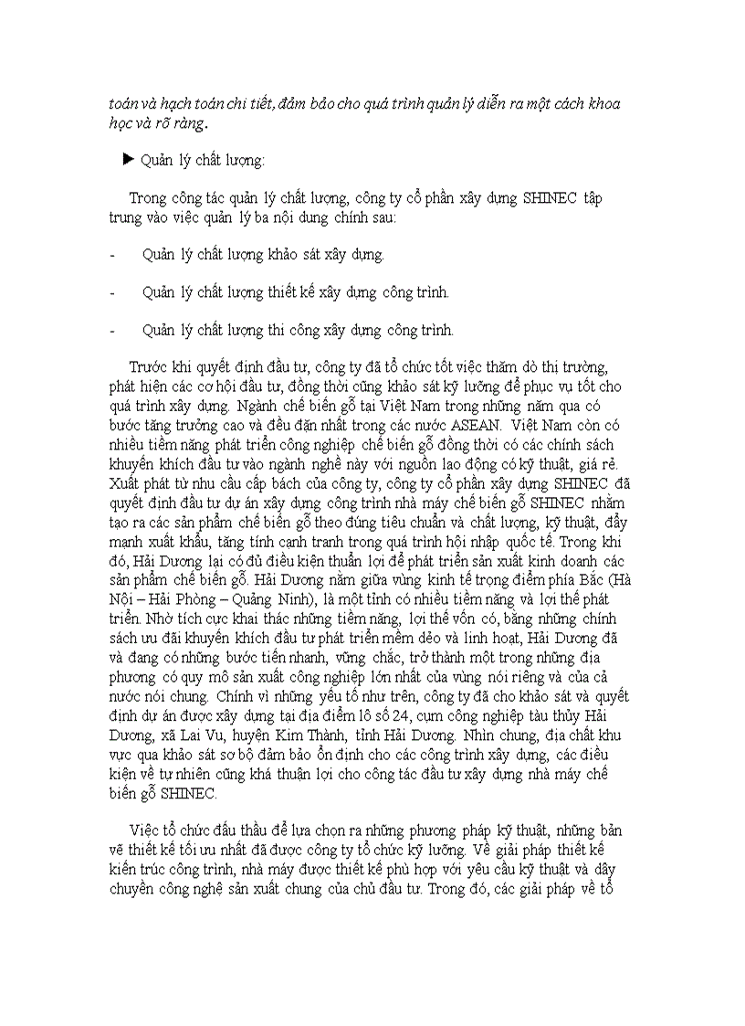 image for page Thực trạng và một số giải pháp hoàn thiện công tác quản lý dự án tại công ty cổ phần xây dựng SHINEC
