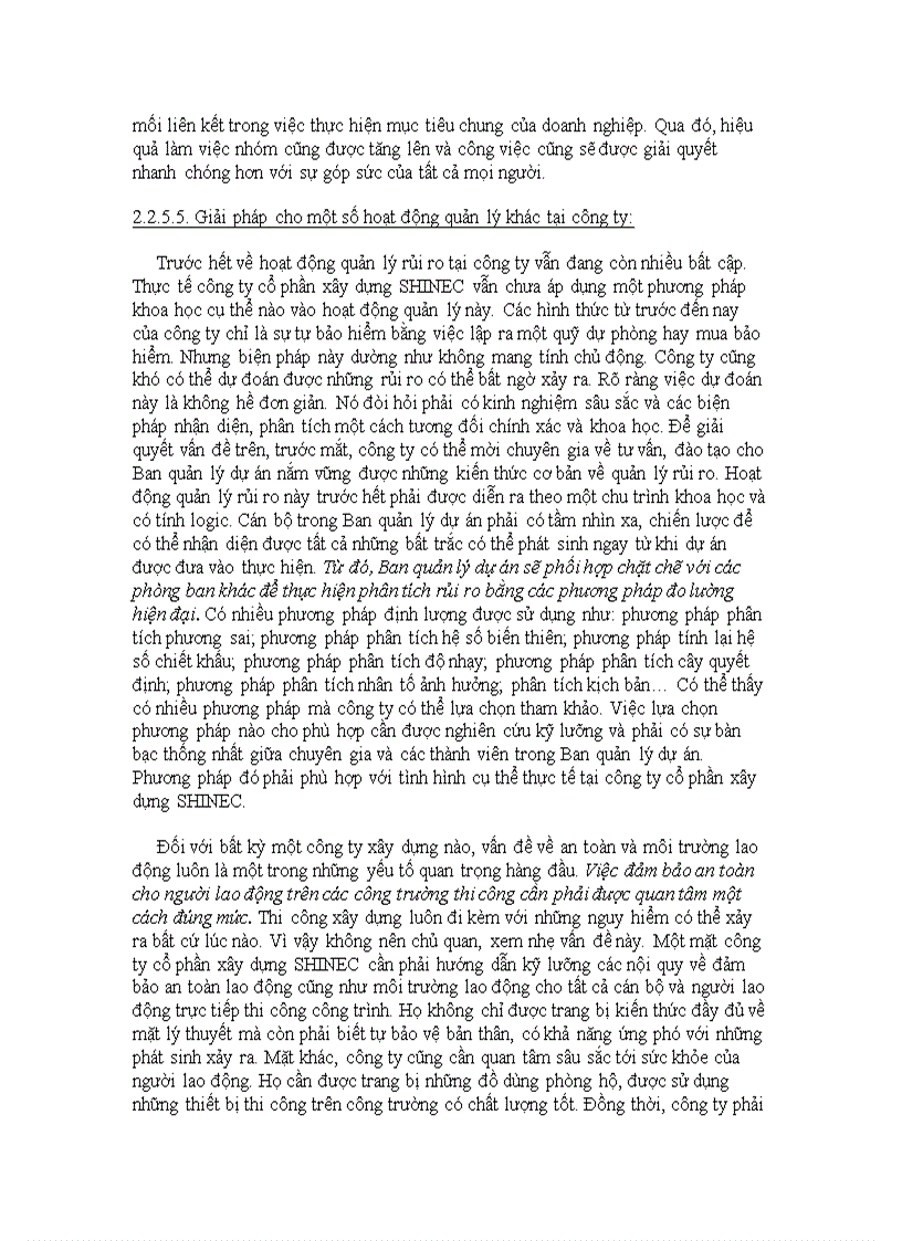 image for page Thực trạng và một số giải pháp hoàn thiện công tác quản lý dự án tại công ty cổ phần xây dựng SHINEC