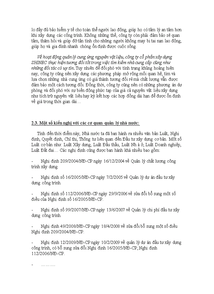 image for page Thực trạng và một số giải pháp hoàn thiện công tác quản lý dự án tại công ty cổ phần xây dựng SHINEC