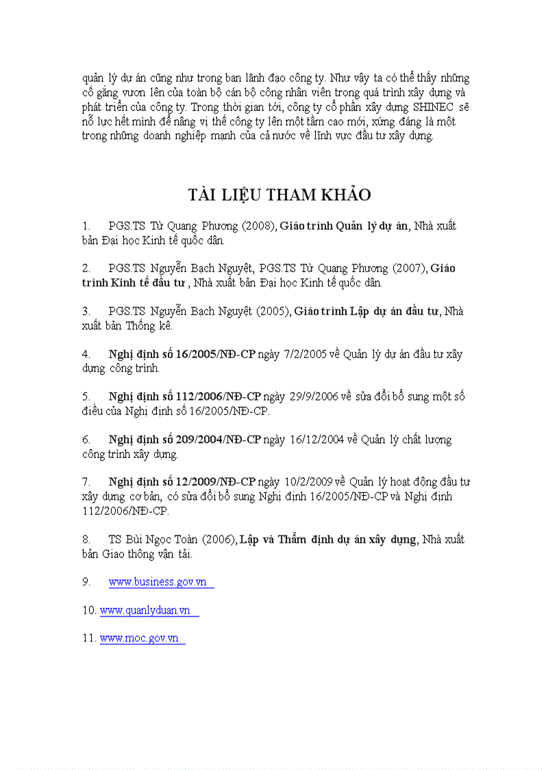 image for page Thực trạng và một số giải pháp hoàn thiện công tác quản lý dự án tại công ty cổ phần xây dựng SHINEC