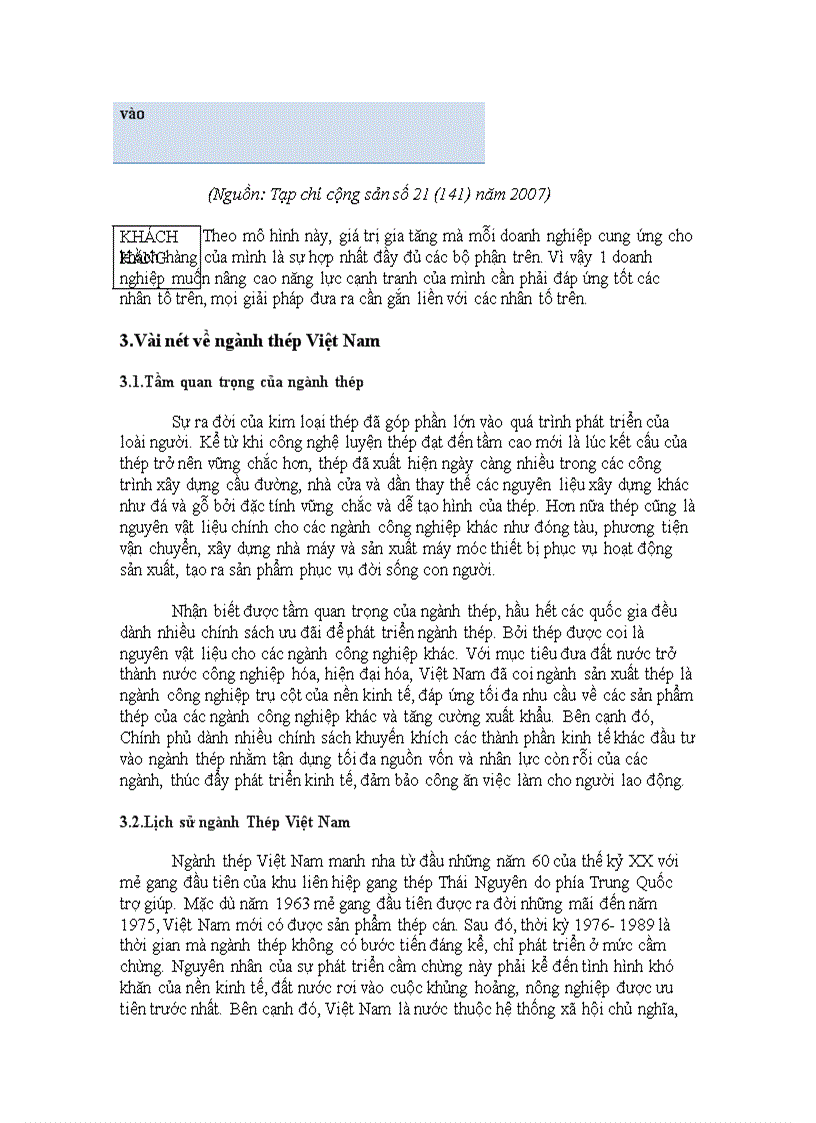 image for page Đầu tư nâng cao năng lực cạnh tranh tại Tổng công ty Thép Việt Nam giai đoạn 2004 2008 Thực trạng và giải pháp