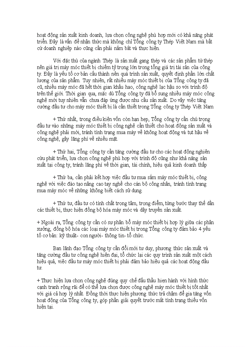 image for page Đầu tư nâng cao năng lực cạnh tranh tại Tổng công ty Thép Việt Nam giai đoạn 2004 2008 Thực trạng và giải pháp