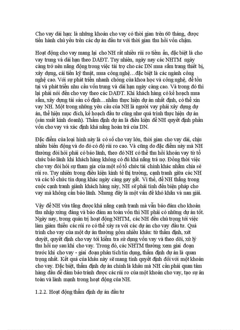 image for page Các phương pháp chủ yếu được áp dụng trong thẩm định tài chính dự án đầu tư tại Chi nhánh Ngân hàng Công Thương Thanh Xuân Thực trạng và một số ý kiến đề xuất