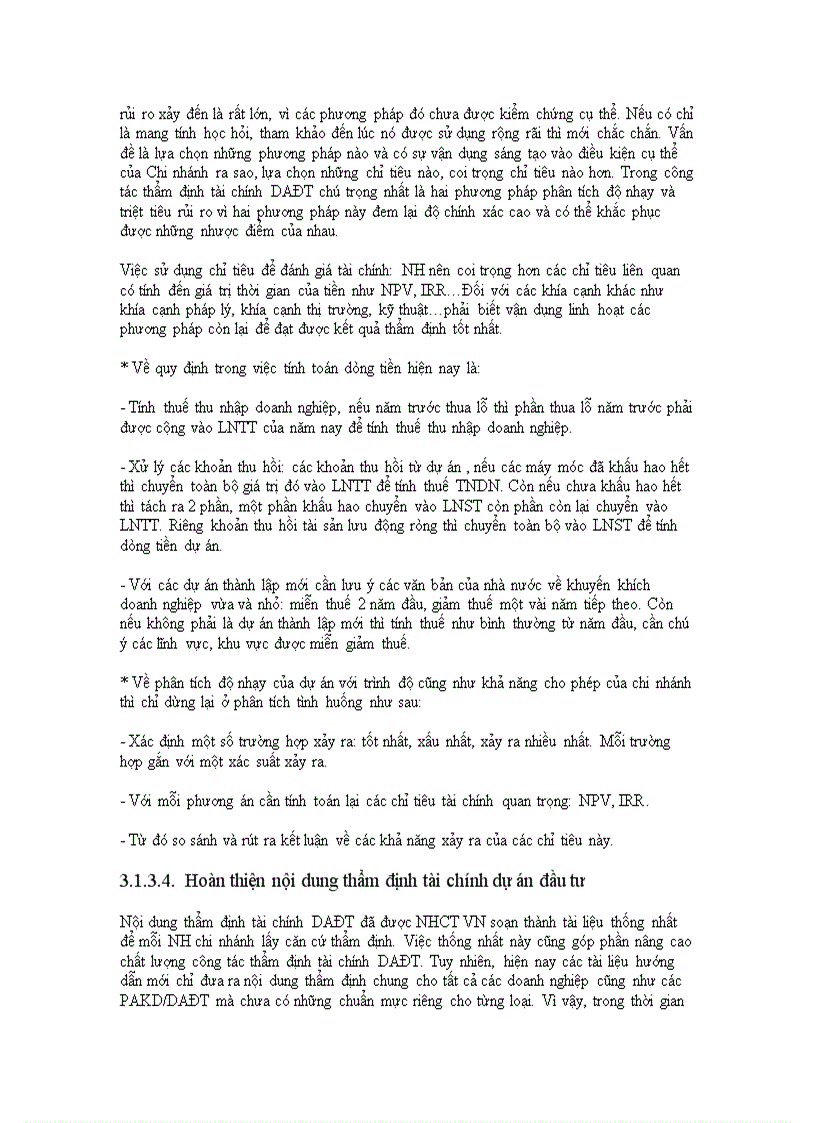 image for page Các phương pháp chủ yếu được áp dụng trong thẩm định tài chính dự án đầu tư tại Chi nhánh Ngân hàng Công Thương Thanh Xuân Thực trạng và một số ý kiến đề xuất