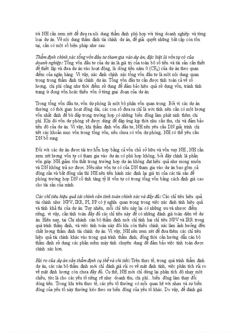 image for page Các phương pháp chủ yếu được áp dụng trong thẩm định tài chính dự án đầu tư tại Chi nhánh Ngân hàng Công Thương Thanh Xuân Thực trạng và một số ý kiến đề xuất