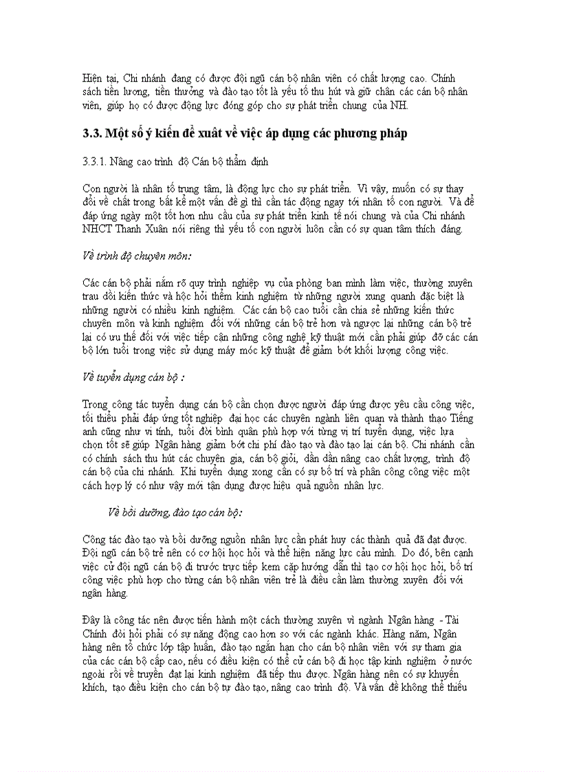 image for page Các phương pháp chủ yếu được áp dụng trong thẩm định tài chính dự án đầu tư tại Chi nhánh Ngân hàng Công Thương Thanh Xuân Thực trạng và một số ý kiến đề xuất