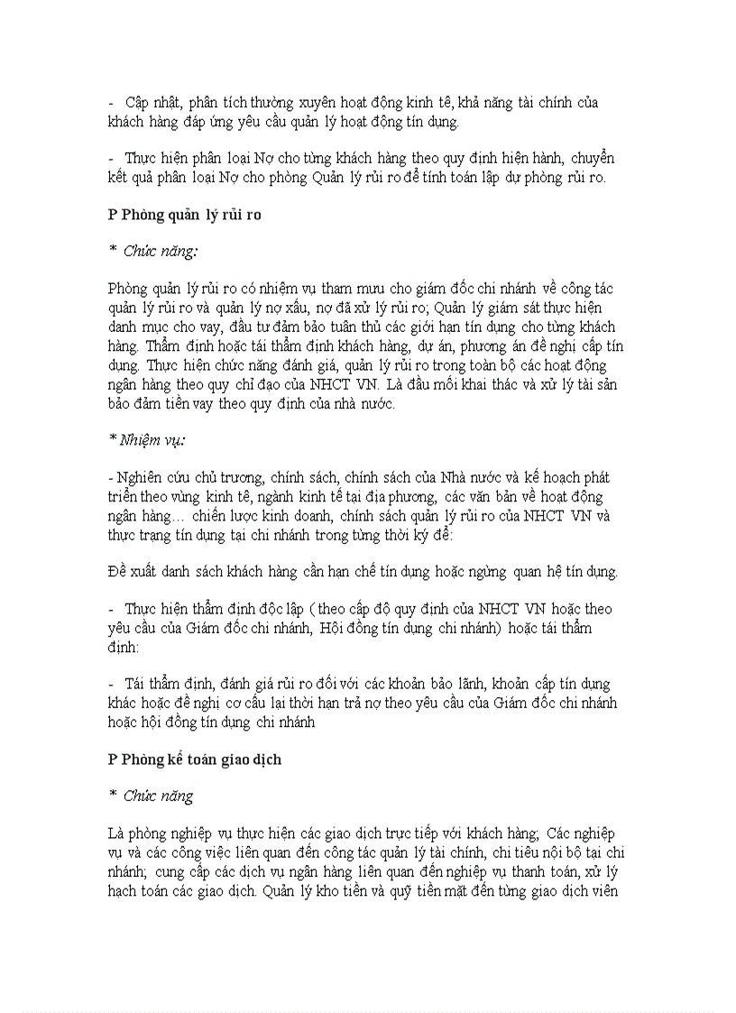 image for page Rủi ro và đánh giá rủi ro trong thẩm định dự án xin vay vốn tại Sở giao dịch I ngân hàng Công Thương