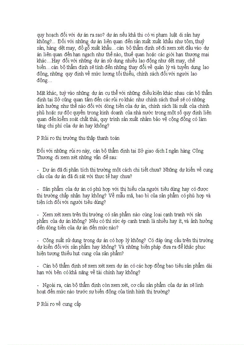 image for page Rủi ro và đánh giá rủi ro trong thẩm định dự án xin vay vốn tại Sở giao dịch I ngân hàng Công Thương