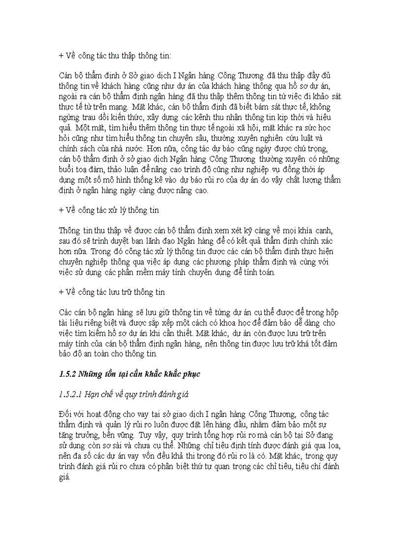image for page Rủi ro và đánh giá rủi ro trong thẩm định dự án xin vay vốn tại Sở giao dịch I ngân hàng Công Thương