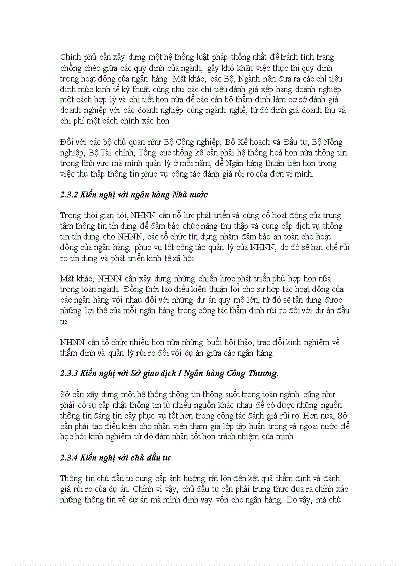 image for page Rủi ro và đánh giá rủi ro trong thẩm định dự án xin vay vốn tại Sở giao dịch I ngân hàng Công Thương