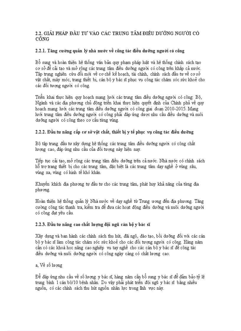 image for page Tình hình đầu tư vào các trung tâm điều dưỡng người có công Bộ Lao động thương binh và xã hội