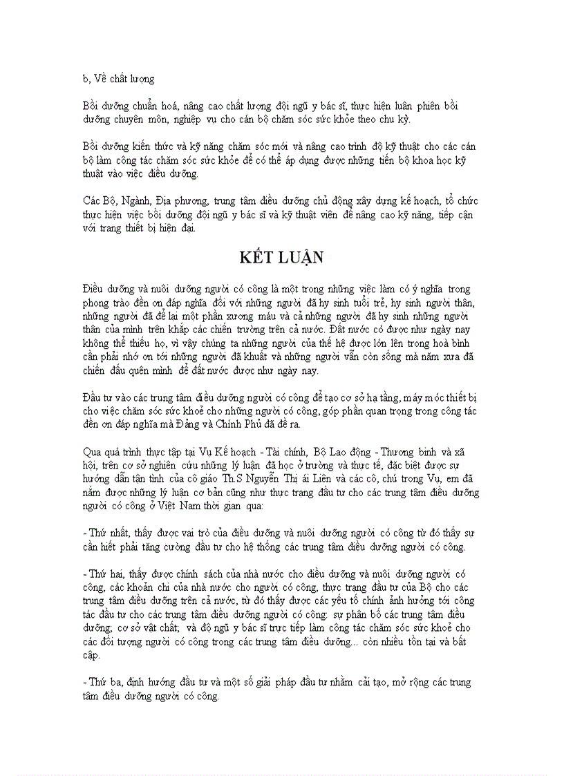 image for page Tình hình đầu tư vào các trung tâm điều dưỡng người có công Bộ Lao động thương binh và xã hội