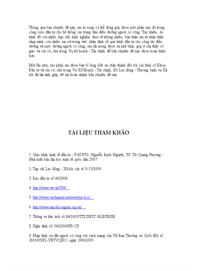 image for page Tình hình đầu tư vào các trung tâm điều dưỡng người có công Bộ Lao động thương binh và xã hội