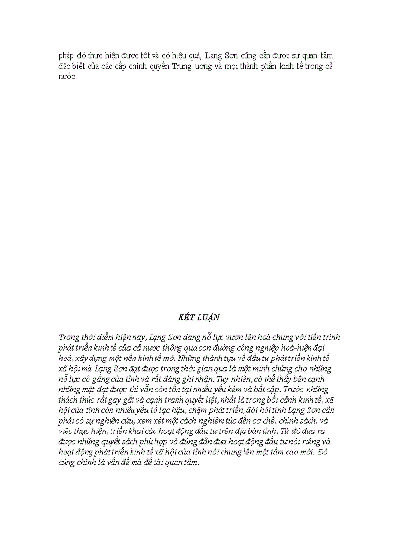 image for page Đầu tư phát triển kinh tế xã hội tỉnh Lạng Sơn giai đoạn 2001 2020 Thực trạng và giải pháp