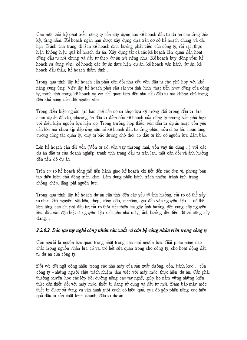 image for page Đầu tư theo dự án tại công ty cổ phần mía đường Lam Sơn Thực trạng và giải pháp