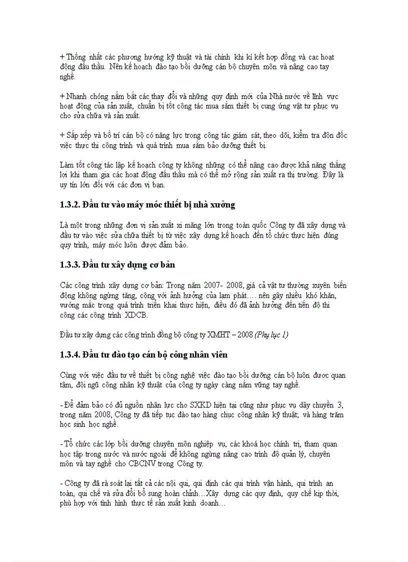 image for page Đầu tư cơ bản của công ty xi măng Hoàng Thạch