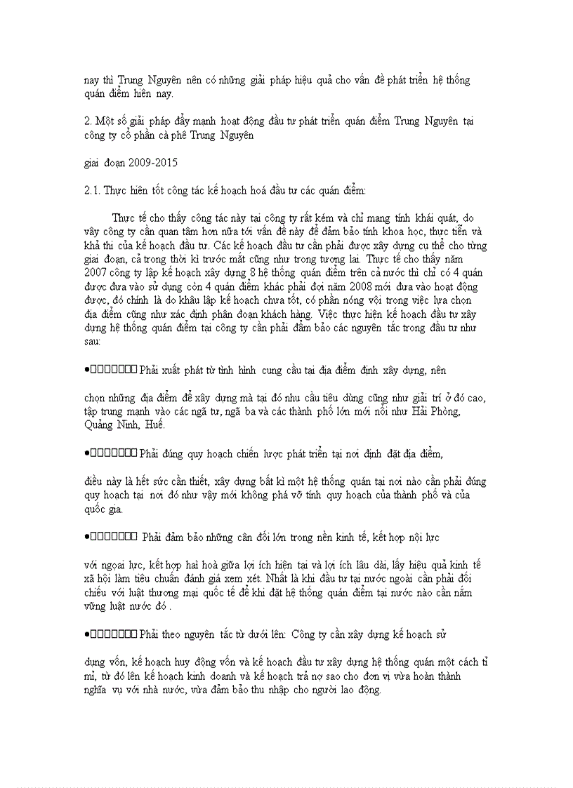 image for page Đầu tư phát triển quán điểm Trung Nguyên tại công ty cổ phần cà phê Trung Nguyên