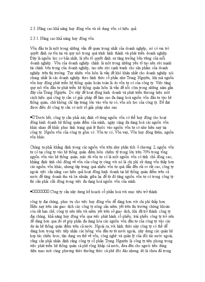 image for page Đầu tư phát triển quán điểm Trung Nguyên tại công ty cổ phần cà phê Trung Nguyên