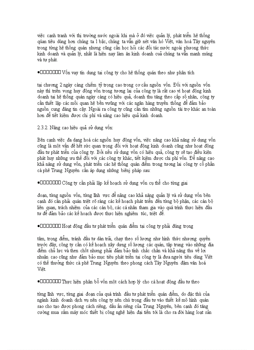 image for page Đầu tư phát triển quán điểm Trung Nguyên tại công ty cổ phần cà phê Trung Nguyên