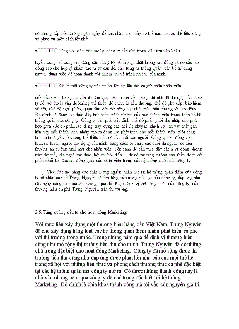 image for page Đầu tư phát triển quán điểm Trung Nguyên tại công ty cổ phần cà phê Trung Nguyên