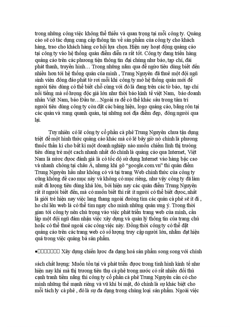 image for page Đầu tư phát triển quán điểm Trung Nguyên tại công ty cổ phần cà phê Trung Nguyên