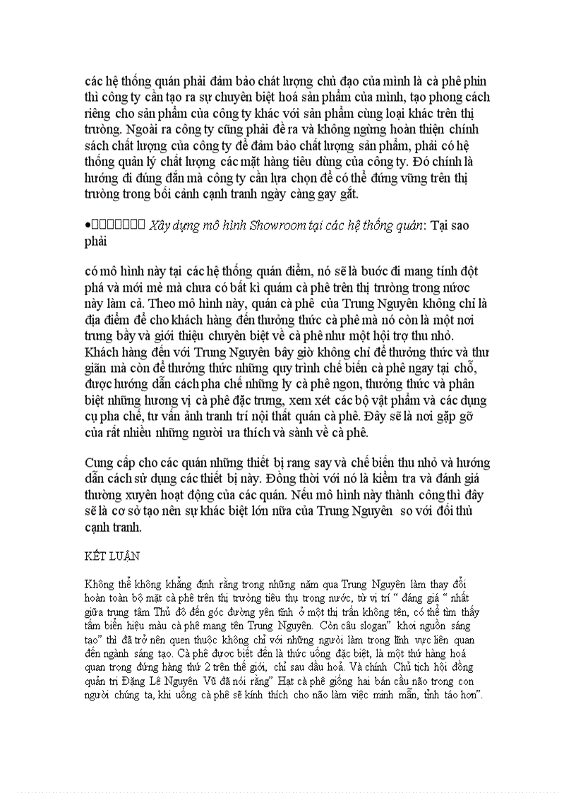 image for page Đầu tư phát triển quán điểm Trung Nguyên tại công ty cổ phần cà phê Trung Nguyên