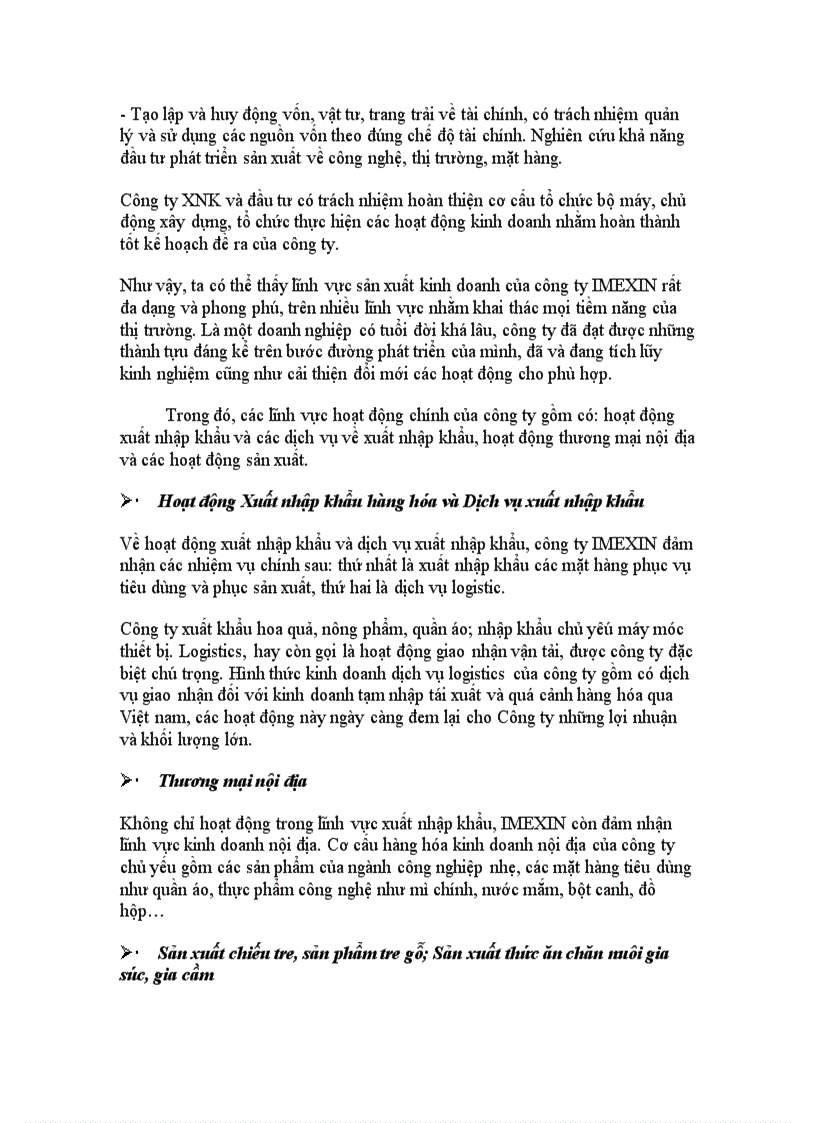 image for page Đầu tư sản xuất thức ăn chăn nuôi tại công ty XNK và Đầu tư IMEXIN