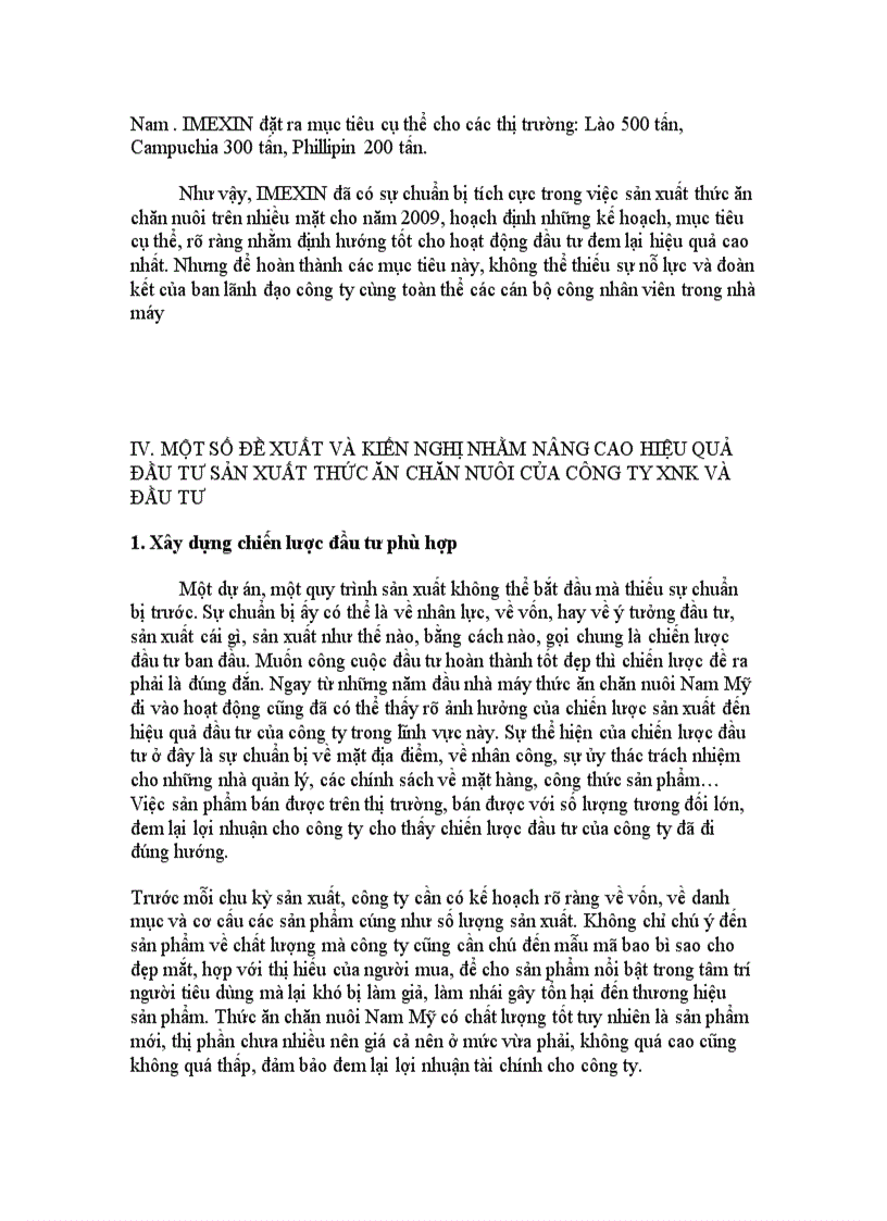 image for page Đầu tư sản xuất thức ăn chăn nuôi tại công ty XNK và Đầu tư IMEXIN