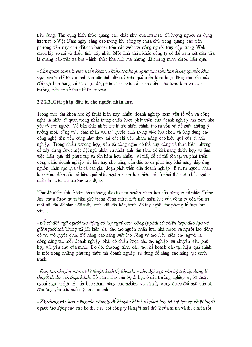 image for page Đầu tư nâng cao năng lực cạnh tranh tại công ty cổ phần Tràng An thực trạng và giải pháp