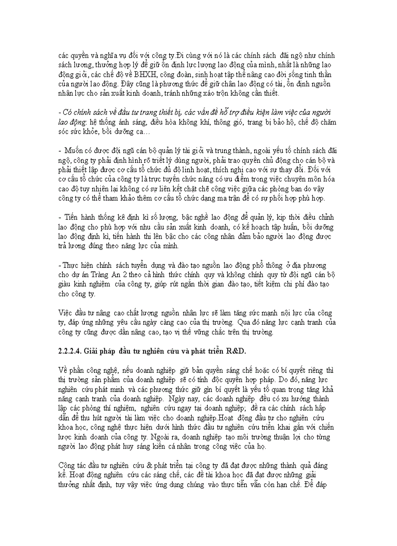 image for page Đầu tư nâng cao năng lực cạnh tranh tại công ty cổ phần Tràng An thực trạng và giải pháp