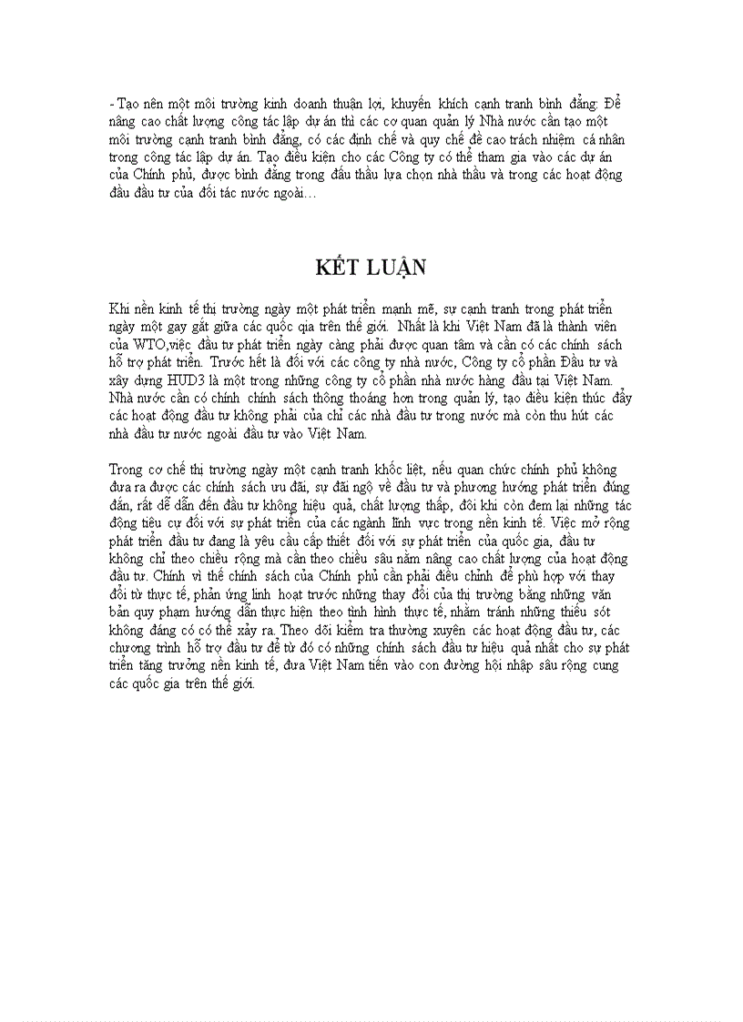 image for page Hoàn thiện công tác lập dự án đầu tư tại Công ty cổ phần Đầu tư và xây dựng HUD3