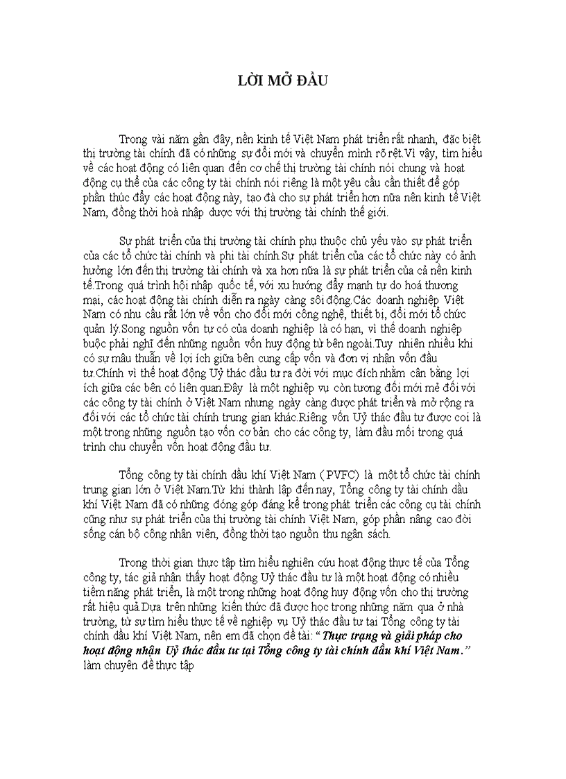 image for page Thực trạng và giải pháp cho hoạt động nhận Uỷ thác đầu tư tại Tổng công ty tài chính dầu khí Việt Nam