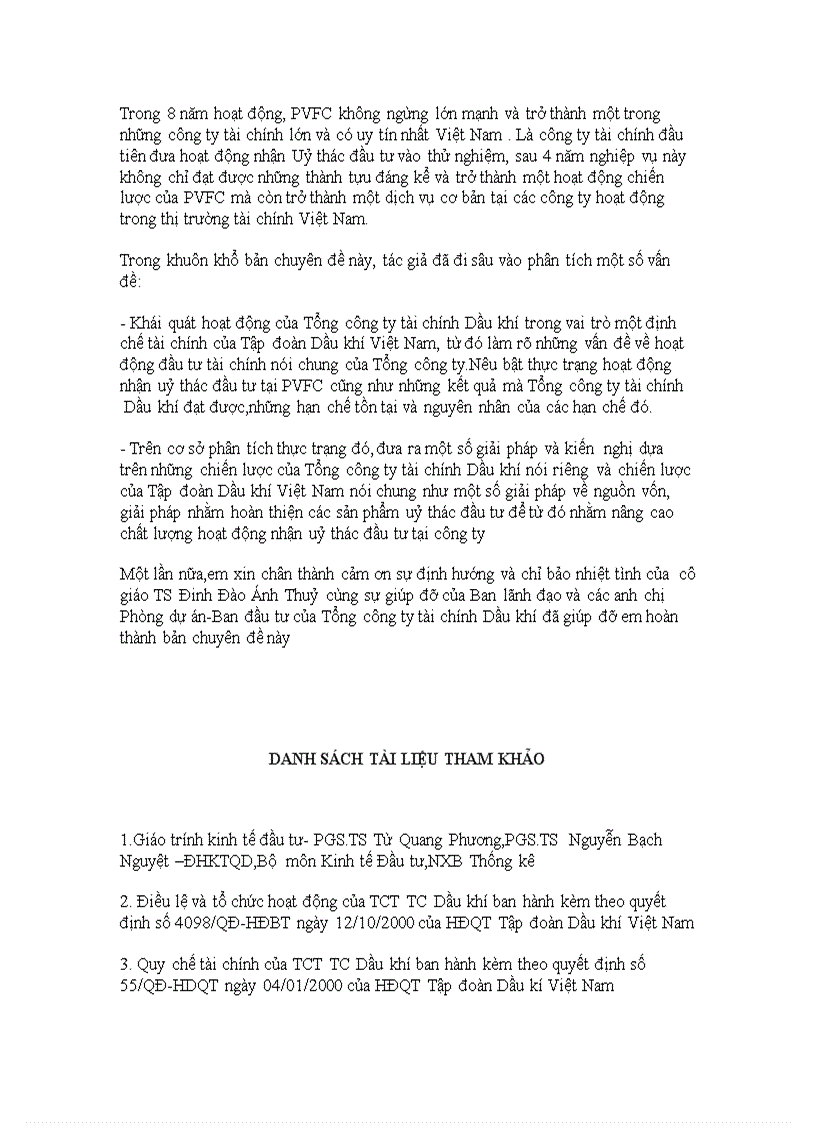 image for page Thực trạng và giải pháp cho hoạt động nhận Uỷ thác đầu tư tại Tổng công ty tài chính dầu khí Việt Nam